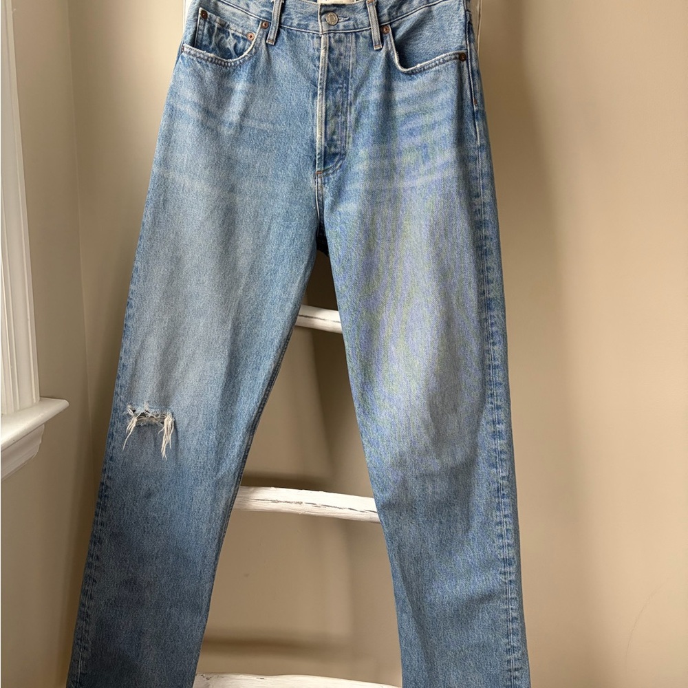 Agolde Classic Denim Straight Jeans
